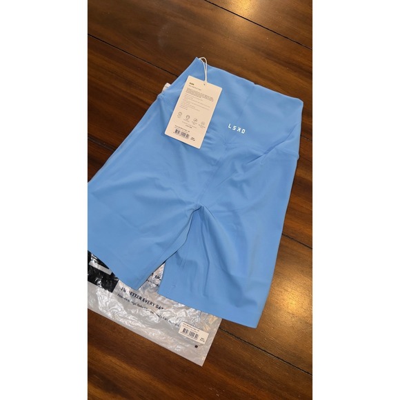LSKD Elixir Mid‎ Short Tight Azure Blue Women's XS, 6in Shorts, NWT, New - Picture 10 of 11